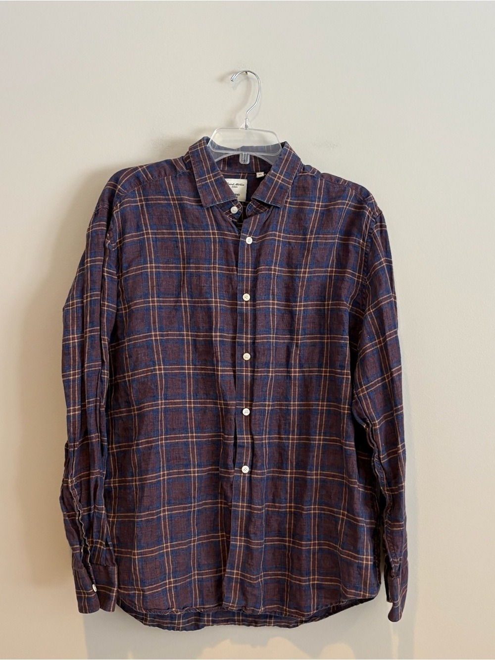 Baird McNut Murano Slim Fit Men's Linen Button-Down Shirt Size XL